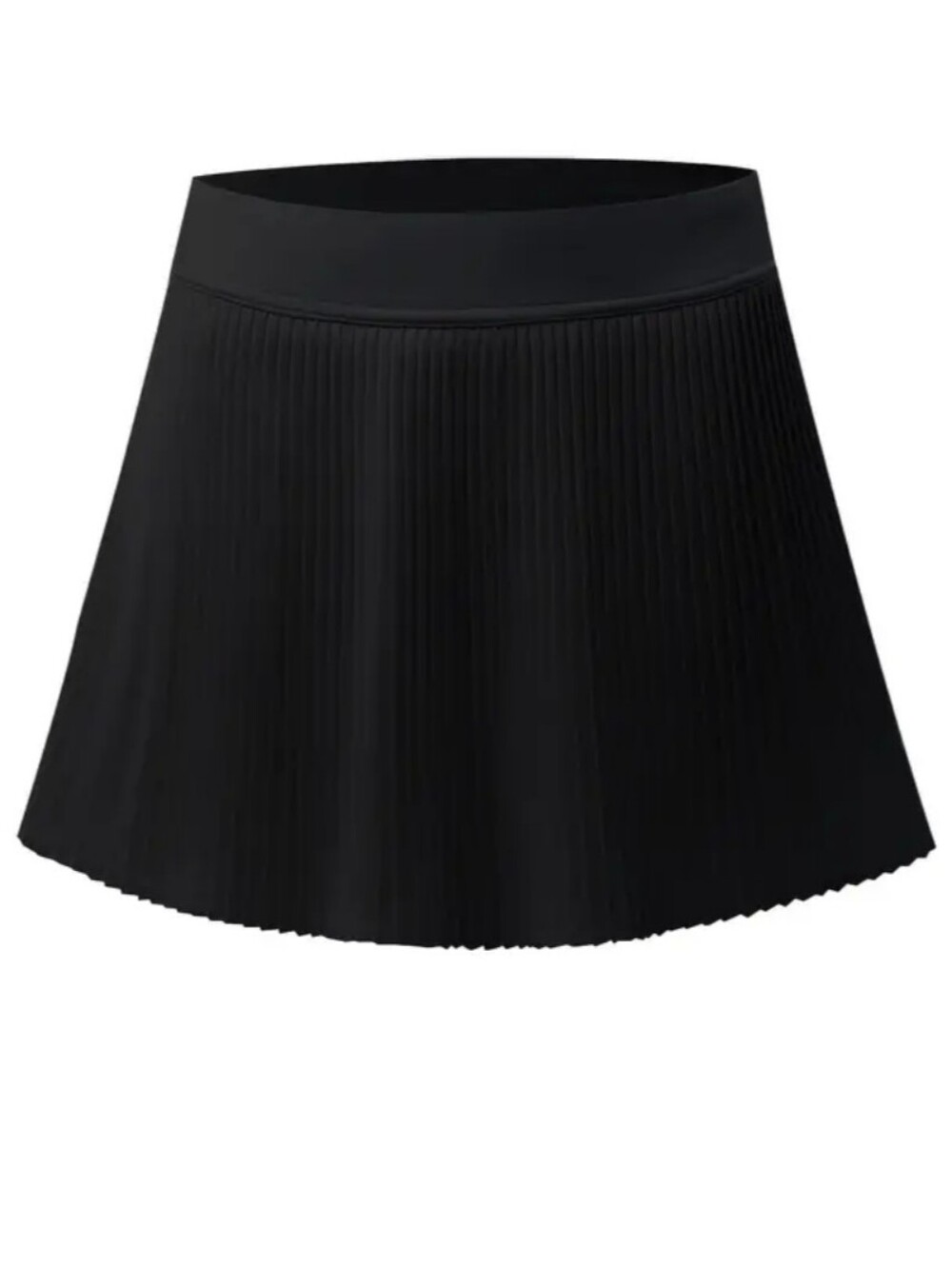 Black Pleated A-Line Women's Skirt